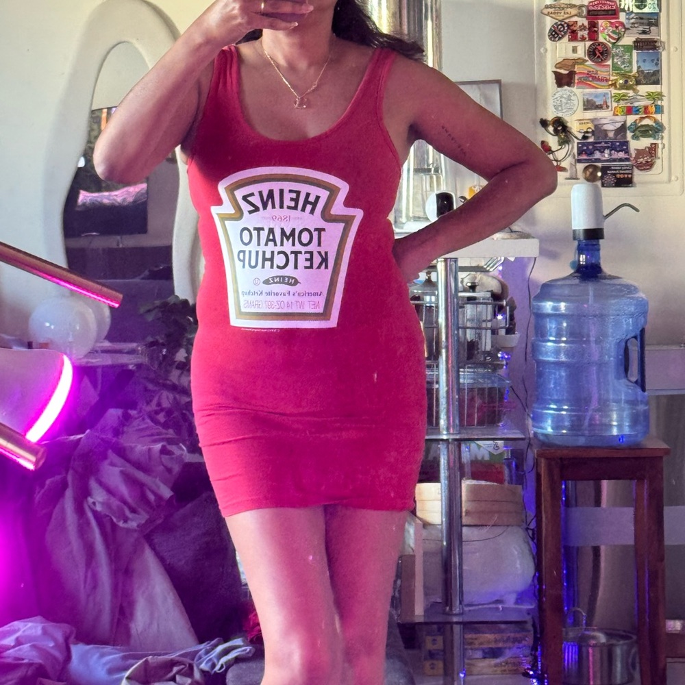 Heinz Tomato Ketchup Red Mini Dress